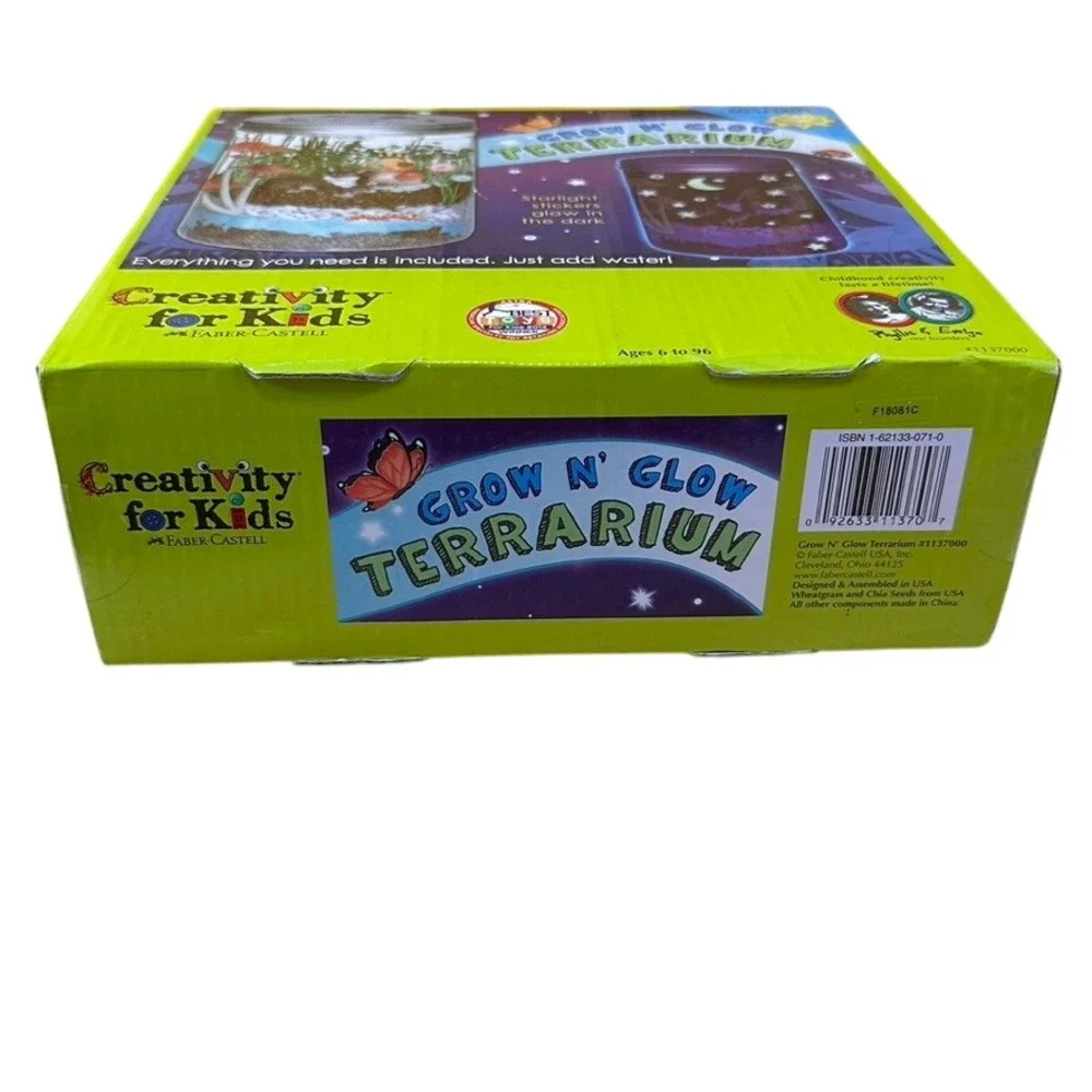 Creativity for Kids Grow N Glow Terrarium Kit Faber-Castell DIY Garden STEM Toy